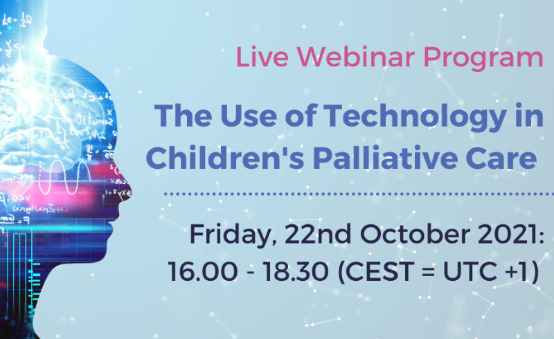 Save the date! Live webinar "The Use Of Technology In Children’s Palliative Care"